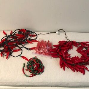 Red Chili Peppers Fiesta Party Decorations Bundle Lot Please Read Post